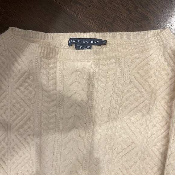Ralph Lauren wool/cashmere blend white sweater size S - Picture 4 of 4